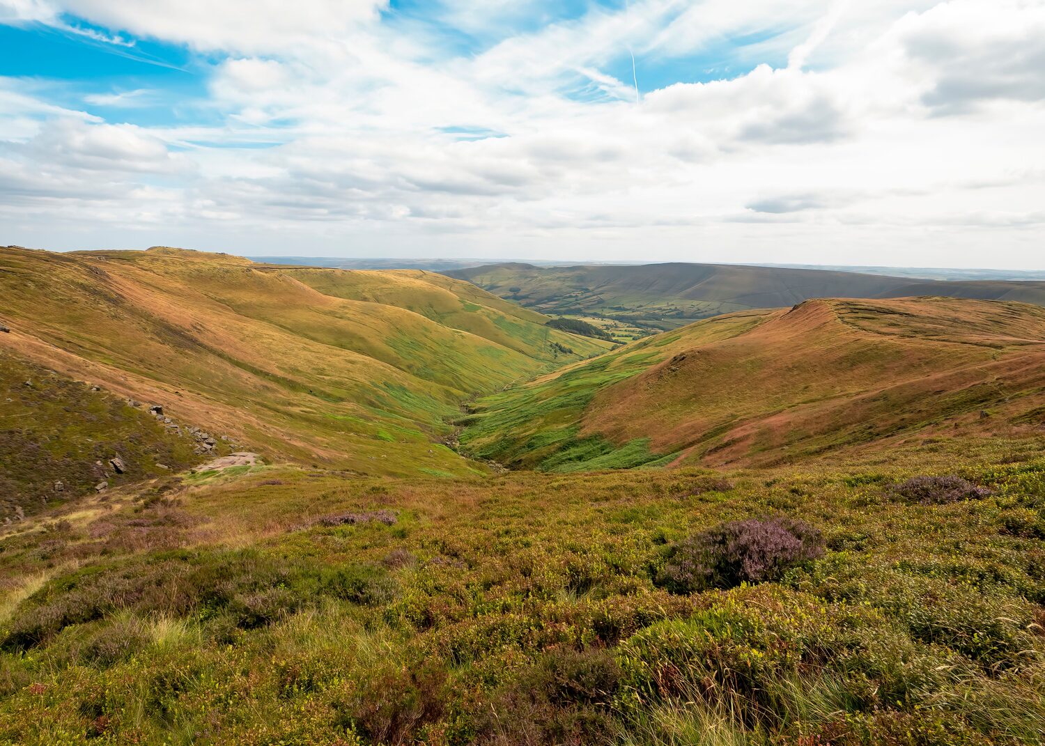 Kinder Scout moorland in the Peak District near Sheffield